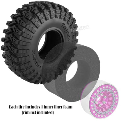 RC 1.9In Soft Rubber Wheel Tires for 1/10 RC Crawler Car SCX10 SCX10 II 90046 SCX10 III AXI03007 SCX10 Pro TRX4 TRX6 D90 Gen7/8 VS4-10 MST CFX,BRCatWPark 4Pcs Soft Rubber Wheel Tires-(B) - style: 4Pcs 1.9 Rubber Wheel - (B)