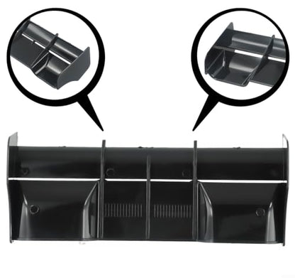 Black Plastic Rear Wing for 1:8 Buggy RC Car, 8.27x3.23 Inch Off-Road Truck Body Part Accessory