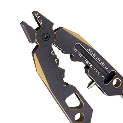 Aluminum Alloy RC Shock Absorber Pliers RC Crawler Shocks Multifunction Pliers RC Rod Ends Disassemble Tools for Traxxas Arrma Axial Losi Redcat Racing Cars Trucks (Black&Gold)
