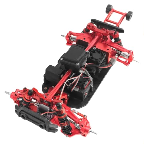 For Mjx For Hyper Go 14210 14209 H14BM Metal Steering Cup Upper Lower For Swing Arm Set Shock Tower Bracket Body Post RC Car Upgrade Parts Models(Red) - color: Red