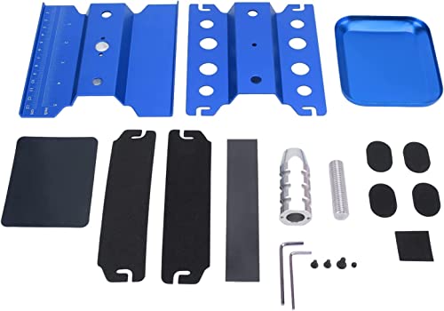 RC Car Work Stand, RC Repair Station Workstation Remote Control Car Repair Station and Screw Plate Set for 1/8 1/10 1/12 1/16 Scale RC Cars