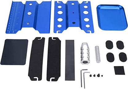 RC Car Work Stand, RC Repair Station Workstation Remote Control Car Repair Station and Screw Plate Set for 1/8 1/10 1/12 1/16 Scale RC Cars