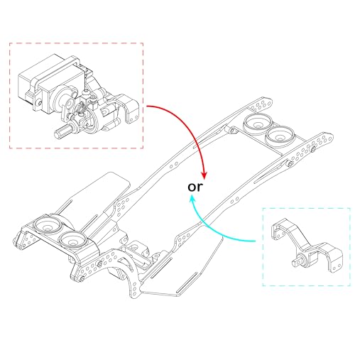 MEUS RACING Titanium LCG Chassis MD24 Chassis for Axial SCX24 1/24 RC Crawler Upgrades (MD24 Chassis) - color: Md24 Chassis