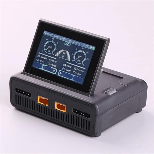 Compatible for ToolkitRC M8D Dual Channel RC Battery Charger | 1600W 50A power, 3.5 inch flip touchscreen, supports 1-8S lithium RC batteries(M8D Package 3) - color: M8D Package 3