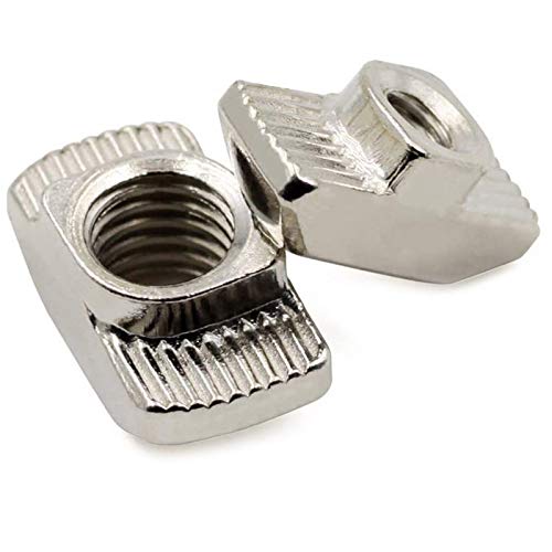 50pcs 3030 Series M4 Thread T Nuts Hammer Head Fastener Nut Sliding T-Nut,Nickel Plated Carbon Steel Nut for 30 Series Aluminum Extrusion Profile T Slot 8mm (3030 Series M4) - size: 3030 Series M4