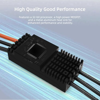 WP14200 IP68 Waterproof 200A Brushless ESC | AM32 Firmware, 5-14S, Built-in 5.2V 3A BEC for eFoil and Underwater Thruster, RC Crawler, Drone, Helicopters (B Version) - size: B