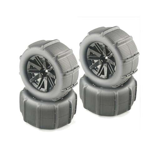 12mm Hex Hub RC Wheel Rims & Rubber Tires 1/10 1/12 1/14 1/16 1/18 Scale Beach Sand/Snow/Desert Off Road Crawler Truck Wheels Tires Compatible with WLtoys 144001 (4* Tires) - color: 4* Tires