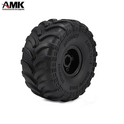 69 * 33mm Mud 1.0 Crawler Tires with 7mm Hex Hub Beadlock Wheel Rims for Monster Truck 1/24 RC Car Axial SCX24 AX24 FCX24 1/18 Scale TRX4M Upgrades