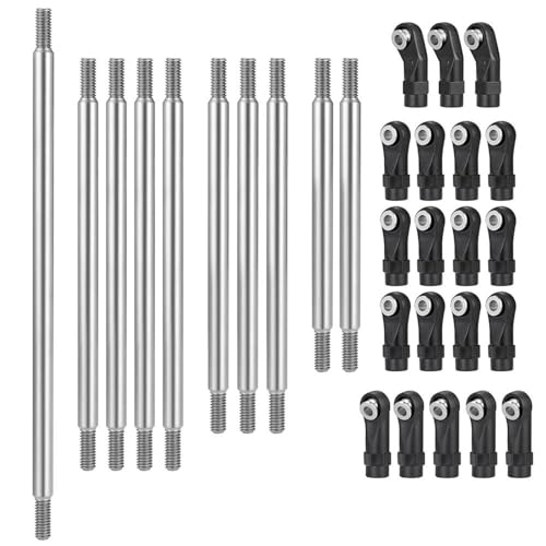 RC Links Linkage Compatible with Axial SCX10 II AXI90075 for UMG10 1/10 RC Car Parts 10Pcs/Set Steel Linkage Link Rod W/Plastic Ball Ends