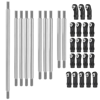 RC Links Linkage Compatible with Axial SCX10 II AXI90075 for UMG10 1/10 RC Car Parts 10Pcs/Set Steel Linkage Link Rod W/Plastic Ball Ends