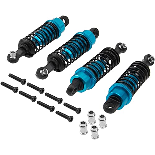 4Pack ShareGoo RC Shocks Absorber Damper 55mm Compatible with WLtoys A949 A959 A969 A979 K929 1/18 RC Car Upgrade Part (Blue) - color: Blue