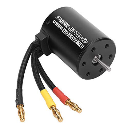 SUNGOOYUE Brushless Motor Sensorless Motor, 3650 3900KV RC Car with 4 Pole 12 Slot Design, 3.175mm Shaft, 900W for 1 8 1 10 RC Car Truck ((3650 3900kv brushless))