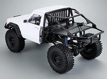 RC Crawler Body Cab & Back-Half Cage Body Shell for 1/10 RC Crawler TRX4 SCX10 90046 AT4 GEN 8 Scout II (White) - color: White
