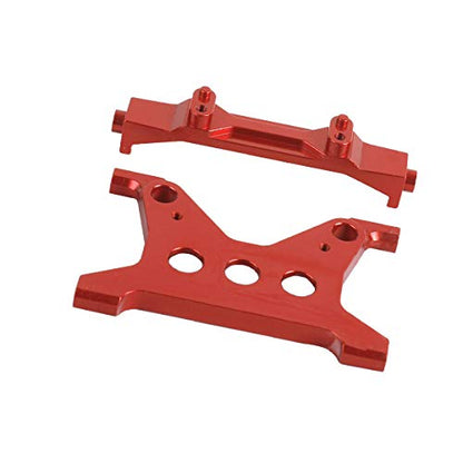 RZXYL Aluminum Alloy Battery Tray Bracket Mounts for 1/10 Axial SCX10 III AXI03007 RC Crawler Car Upgrades Parts (Red) - color: Red