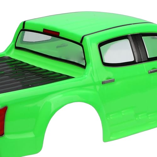 JTLB RC Truck Body Shell, Universal PVC 1/10 Scale Remote Control Car Body Shell with Clear Pattern Design, for 26cm Wheelbase RC Truck (Green) - color: Green