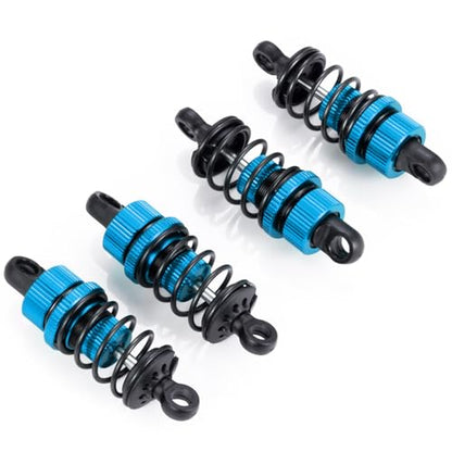 4Pcs JGGZONE 1:10 50mm RC Oil Filled Shock Absorbers Assembled Kit Compatible with Tamiya TT01 TT02 M03 M04 M05 M06 1:10 On Road Car Upgrades Replace Parts (Blue, 50MM) - color: Blue, size: 50MM