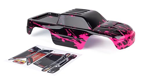 SummitLink Custom Body Compatible for 1/10 Scale RC Car or Truck (Truck not Included) (Muddy Hot Pink Over Black) - style: Muddy Hot Pink Over Black