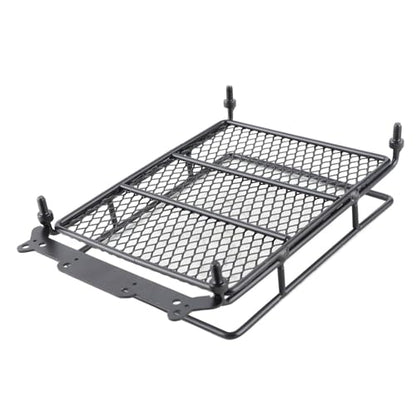 Steel Luggage Tray Roof Rack for 1/10 RC Crawler Car, Durable Metal Roof Rack, Lightweight RC Accessory with Easy Installation, Universal Fit for CC01 CR01 D90 SCX10 Models (M) - style: M