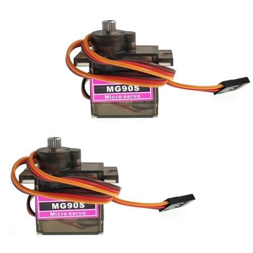 2pcs MG90S 9g Metal Gear Micro Tower Pro Servo Upgraded SG90 Digital Micro Servos for RC Vehicle Helicopter Boat Car Models