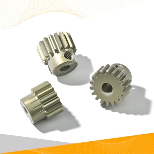 3PCS 48P Pinion Gear Set 7075 Aluminum Alloy 3.175mm Shaft 16T 17T 18T with Screws & Hex for 1/10 RC Arrma Traxxas HPI Sakura Losi Axial SCX10 Tamiya Monster Truck Buggy Motor Gears Upgrade - size: 16 17 18T