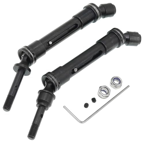 4Pcs Treehobby Front & Rear Universal Drive Shaft 115~140mm Compatible with Traxxas Slash 4X4 Stapede Rustler VXL HQ727 Short Truck Car