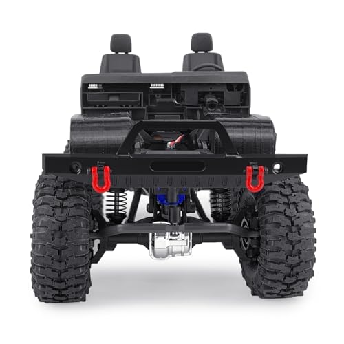 CNC Aluminum Front & Rear Bumper Mounts Set for 1/18 TRX4M RC Car | 26g Front and 16g Rear Bumper with Tow Trailer Hook for 1/18 TRX4M High Trail K10 RC Crawler Car Upgrade Parts