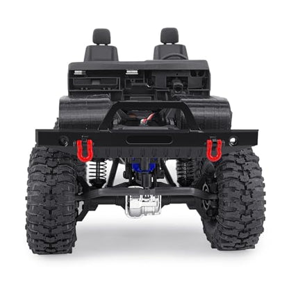 1/18th RC Car Front&Rear Bumper Mount Bar with LED Lights Taillights for TRX4M K10 1:18 RC Crawler Car Upgrade Parts - style: Front&Rear bumper