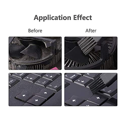 Keyboard Brush,6 in 1 Multi-Purpose Portable Plastic Handle Nylon Anti Static Brush Kit Fit for MacBook Laptop,Phone,Computer Keyboard,Machine,Car Interior Detailing,PP Handle,Razor Cleaning Brush