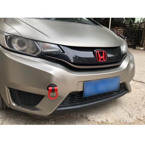 x xotic tech 2pcs JDM Track Racing Style Bumper Trailer Tow Hook Ring Decoration Sticker Universal Fit All Car Truck SUV, Red + Gold - color: Red+Gold