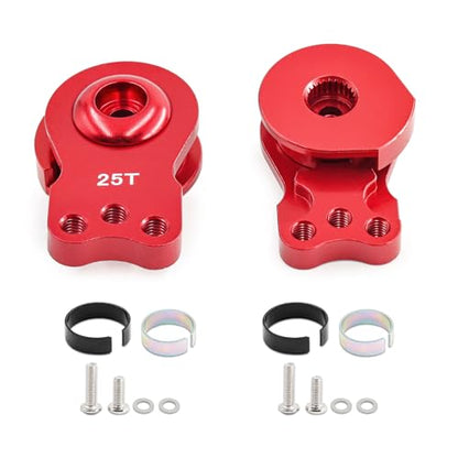 2PCS Aluminum 25T Adjustable Servo Saver High-Torque Servo Arm Compatible with 1/10 Traxxas TRX4 TRX6 SCX10 RC Cars