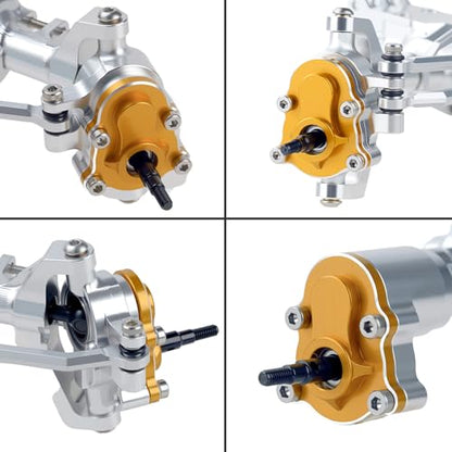 Aluminum +4mm Extended Front Rear Portal Axles Set Assembly for Redcat Ascent-18 1/18 Scale RC Crawler Upgrades