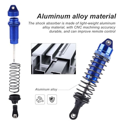 HobbyPark RC Shocks for 1/10 Traxxas Slash 4x4 Hoss Rustler Stampede Bandit VXL Nitro Shock Absorber Damper Set Upgrades Parts Replace of 5862 (Blue)