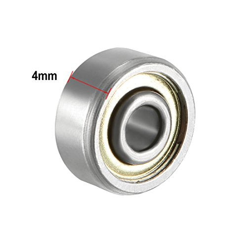 uxcell 623ZZ Ball Bearing 3mm x 10mm x 4mm Double Shielded 623-2Z 80023 Deep Groove Bearings, Carbon Steel (Pack of 20) - size: 3mmx10mmx4mm