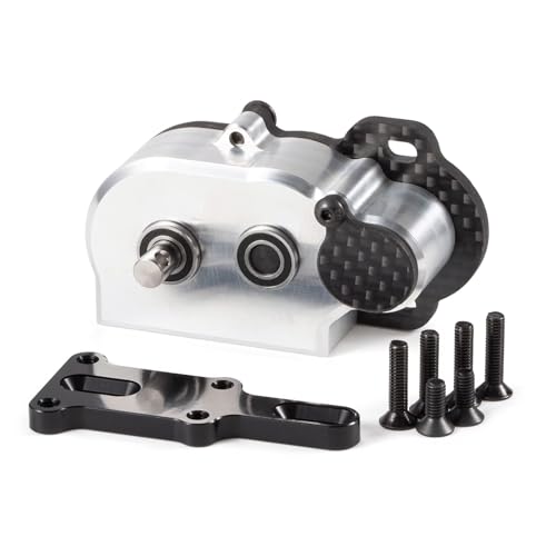 NOD Transmission Tiny LCG Gearbox,LCG Transmission,Machined Ultralight LCG Transmission Tiny Gearbox with Slidable Shim for Straight Axle Axial AR44 AR45 Enduro Vanquish F9 F10 (Silver) - color: Silver