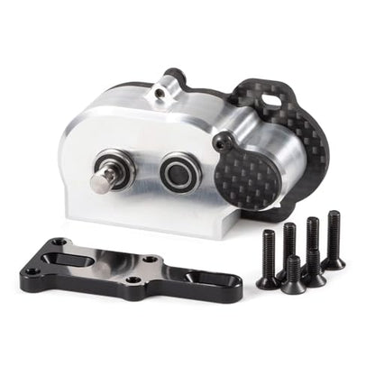 NOD Transmission Tiny LCG Gearbox,LCG Transmission,Machined Ultralight LCG Transmission Tiny Gearbox with Slidable Shim for Straight Axle Axial AR44 AR45 Enduro Vanquish F9 F10 (Silver) - color: Silver