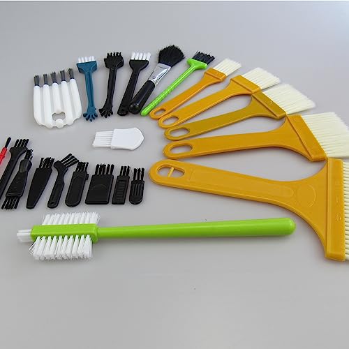 CRAFNEW 22Pcs Small Cleaning Brushes, Electronics Cleaning Brush Kit | Ideal for cleaning computer keyboards, laptops, sewing machines and other electronic devices