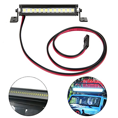 1/10-4 Scx10 4WD RC Crawler Car Mini Roof Light Bar 12 LED Black Kit