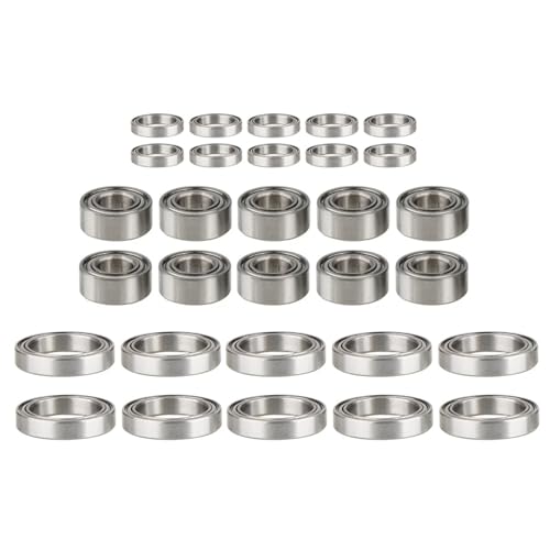 Bearing Kit for ZD for DBX-10 10421-S 9102 1/10 rc Car Spare Parts Accessories 30Pcs Metal Steel Ball Bearing Set