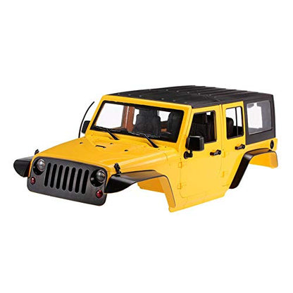 1/10 Jeep Hard Body Shell kit,Open Car Shell Kit 313mm Wheelbase for RC Crawler Car Axial SCX10 SCX10 II 90046 90047 RGT EX86100 (Yellow) - color: Yellow