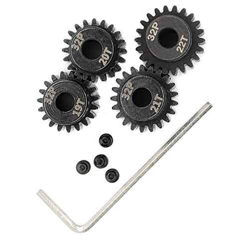 32P Pinion Gear Set 5mm 32 Pitch 19T 20T 21T 22T RC Parts