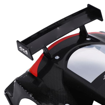 Focket 1/10 RC Body Shell, 10.2in PVC Material 26cm Wheelbase Fit Fine Craftsmanship Clear Graphic Patterns, 1/10 Scale RC Body, Drift Car Accessories with Rear Spoiler for Sports Cars