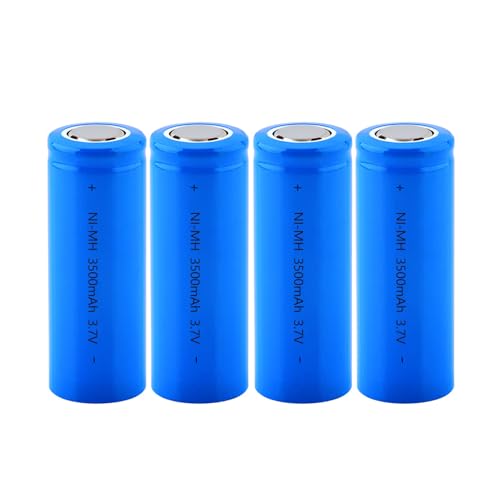 3.7V 3500mAh NI-MH 26 * 65mm Rechargeable Battery Flat Top for Headlamp,LED Flashlight,Mini Fans,RC Cars,etc.（1.02 * 2.56Inch）