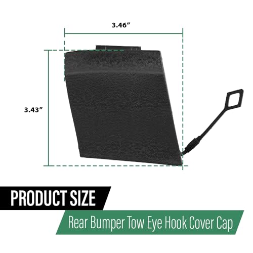 LQI Rear Bumper Tow Eye Hook Cover Cap Black A2538850700 | Compatible with Benz GLC 300 4Matic, Base 2016-2019,Compatible with Benz GLC 43 for AMG 4Matic 2017-2019 - size: Rear | Fit Benz X253 GLC300 GLC43 AMG 2016-2019
