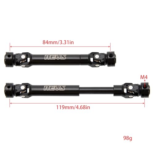MEUS RACNIG 2pcs SCX10 Driveshafts for 1/10 RC Crawler Axial SCX10/Tamiya CCO1/Redcat Gen8 etc.. (84mm) - color: 84mm