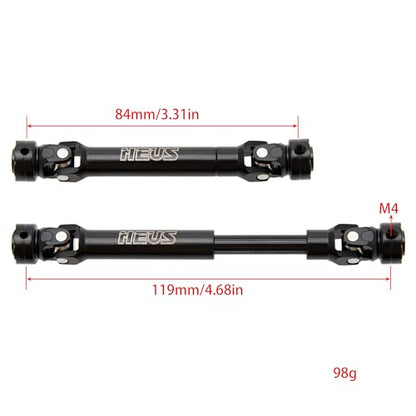 MEUS RACNIG 2pcs SCX10 Driveshafts for 1/10 RC Crawler Axial SCX10/Tamiya CCO1/Redcat Gen8 etc.. (84mm) - color: 84mm