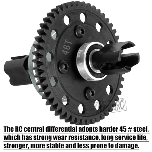 46T Upgrades Part Differential Slipper for 1/8 Outcast/Kraton/Notorious 6s BLX,1/7 Mojave/Felony 6s BLX,#45 Steel Spur Gear Slipper Clutch Diff Gear Hops Up.Titanium - color: Titanium(46t)