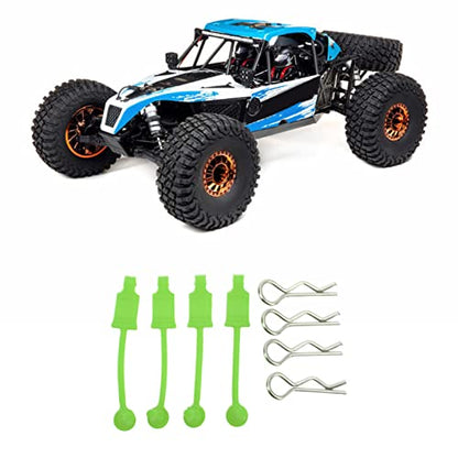 4 Set Car Clip Retainer Rc Car Body Shell Clip Retainers Steel Rubber Clips W Pull Tabs R Pins Universal Shell Replacement Parts for Remote Control Car Upgrade Part (Green) - color: Green