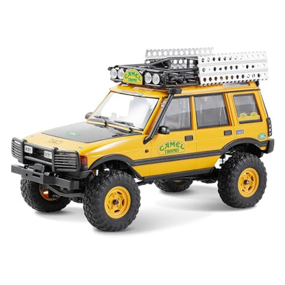 FCX24MS FMS 1/24 RC Crawler, Land Rover S Family, 2.4Ghz Off-Road RC Rock Crawler with Lighting Effects, Speed Switch and Accessory Packs, RC Cars for Adults (Discovery S)