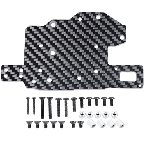 RC Car Carbon Fiber ESC Mounting Fixing Plate ESC Mount Plate ESC Bracket Mounting Bracket Upgrade Parts Compatible with Arrma Kraton 6S V4&V5 BLX Typhon 6S TLR 1/8 RC Car