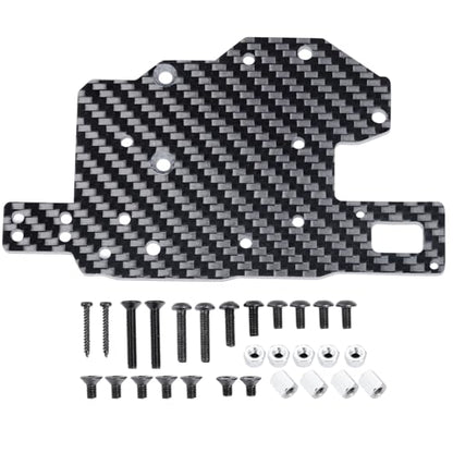 RC Car Carbon Fiber ESC Mounting Fixing Plate ESC Mount Plate ESC Bracket Mounting Bracket Upgrade Parts Compatible with Arrma Kraton 6S V4&V5 BLX Typhon 6S TLR 1/8 RC Car